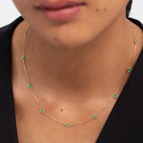 Colar Stud Colors com Esmeraldas em Ouro Amarelo 18 K