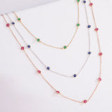 Colar Stud Colors com Esmeraldas em Ouro Amarelo 18 K
