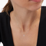 MY Initial in Diamonds Necklace in 18k White Gold