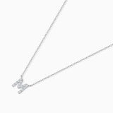 MY Initial in Diamonds Necklace in 18k White Gold