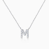 MY Initial in Diamonds Necklace in 18k White Gold