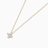 Gargantilla Petite Diamonds Cross en Oro Amarillo de 18 Kt