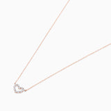 Gargantilla Petite Diamonds Heart en Oro Rosa de 18 Kt