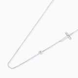 Gargantilla Cruz Diamond en Oro Blanco de 18 Kt