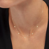 Choker Chatones de Diamantes en Oro Amarillo de 18 Kt