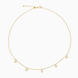 Choker Chatones de Diamantes en Oro Amarillo de 18 Kt