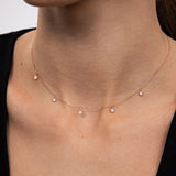 Bezel Set Diamond Choker in 18k Rose Gold