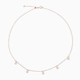 Bezel Set Diamond Choker in 18k Rose Gold