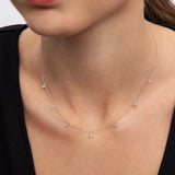 Choker Rosa de los Vientos de Diamantes en Oro Blanco de 18 Kt