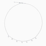 Choker Rosa de los Vientos de Diamantes en Oro Blanco de 18 Kt
