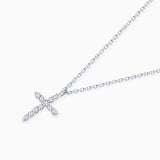 Gargantilha INA Diamond Cross em ouro branco 18 K