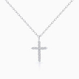 Gargantilha INA Diamond Cross em ouro branco 18 K