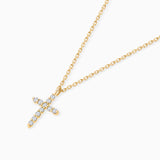 Gargantilha INA Diamond Cross em ouro amarelo 18 K