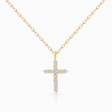 Gargantilha INA Diamond Cross em ouro amarelo 18 K