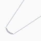 Petit Diamond Curve Necklace in 18k White Gold
