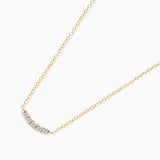 Petit Diamond Curve Necklace in 18k Yellow Gold