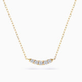 Petit Diamond Curve Necklace in 18k Yellow Gold