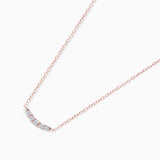 Gargantilla Petite Diamonds Curve en Oro Rosa de 18 Kt