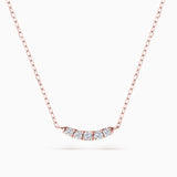 Gargantilla Petite Diamonds Curve en Oro Rosa de 18 Kt