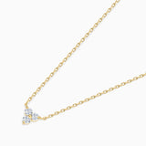 Mini Clover Diamond Necklace in 18k Yellow Gold