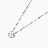 Diamond Stud Necklace in 18k White Gold