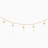 Choker Rosa de los Vientos de Diamantes en Oro Amarillo de 18 Kt