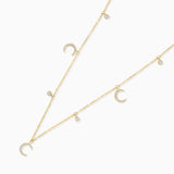 Gargantilha Moon Diamonds em ouro amarelo 18 K