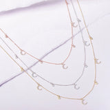 Gargantilha Moon Diamonds em ouro amarelo 18 K