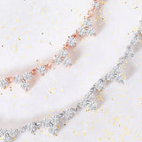 Gargantilla Diamonds Waterfall en Oro Rosa de 18 Kt