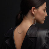 Gargantilha Cascata Diamantes em Ouro Branco 18 Kt