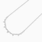 Gargantilha Cascata Diamantes em Ouro Branco 18 Kt