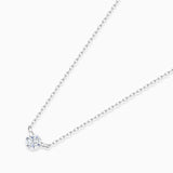 Gargantilla Floating Stud Diamond en Oro Blanco de 18 Kt