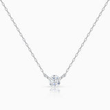 Gargantilla Floating Stud Diamond en Oro Blanco de 18 Kt