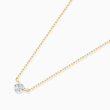 Gargantilla Floating Stud Diamond en Oro Amarillo de 18 Kt