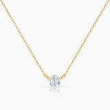 Gargantilla Floating Stud Diamond en Oro Amarillo de 18 Kt