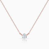 Gargantilla Floating Stud Diamond en Oro Rosa de 18 Kt