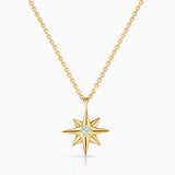 Gargantilha Rosa dos Ventos em Ouro Amarelo 18 Kt