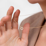Diamond Soleil Necklace in 18k Yellow Gold