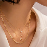 Diamond Soleil Necklace in 18k Yellow Gold