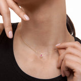 Gargantilha Crown Marquise Ruby em ouro amarelo 18K