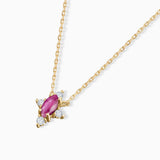 Gargantilha Crown Marquise Ruby em ouro amarelo 18K