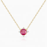 Gargantilha Crown Ruby em ouro amarelo 18K