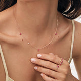 Gargantilha Nina Ruby e Diamond em ouro rosa 18K
