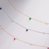Gargantilha Nina Ruby e Diamond em ouro rosa 18K