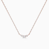 Gargantilla Petite Diamonds Wave en Oro Rosa de 18 Kt
