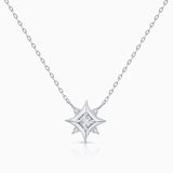 Gargantilla Rosa de los Vientos Mimosa en Oro Blanco de 18 Kt