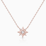 Mimosa Wind Rose Necklace in 18k Rose Gold