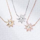 Mimosa Wind Rose Necklace in 18k Rose Gold