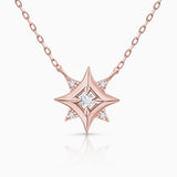Mimosa Wind Rose Necklace in 18k Rose Gold