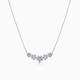 Gargantilha Sakura Pink Sapphire e Diamond em ouro branco 18K